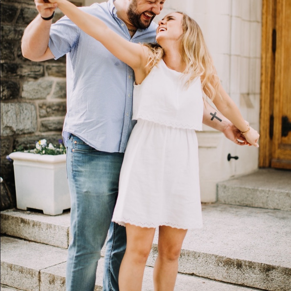 Flattering little white dress